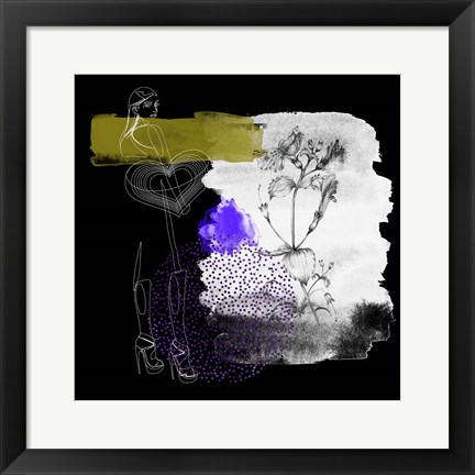 Framed Night Flower Girl I Print