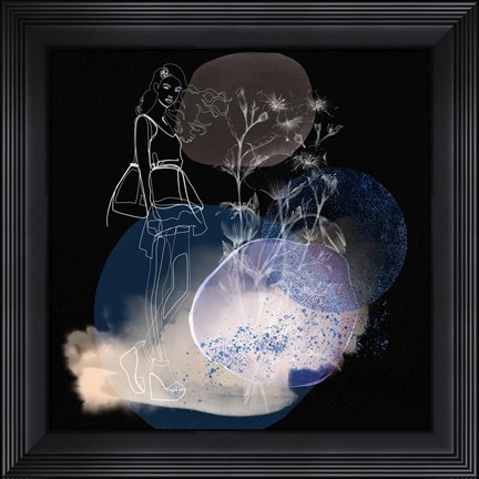 Framed Night Flower Girl II Print