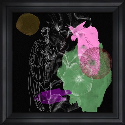 Framed Night Flower Girl III Print
