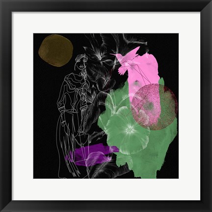 Framed Night Flower Girl III Print