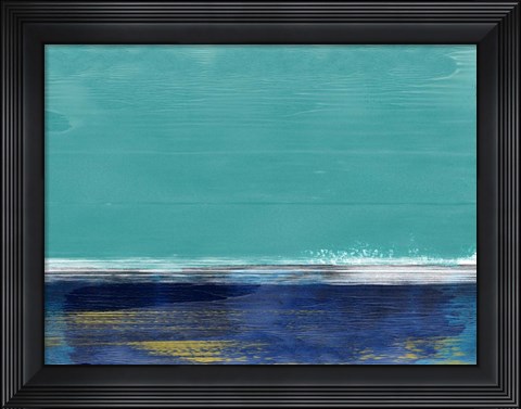 Framed Abstract Blue and Turquoise II Print