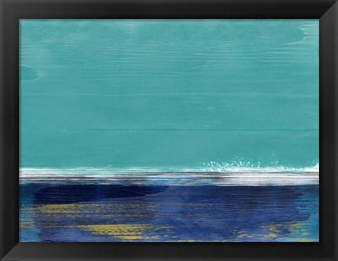 Framed Abstract Blue and Turquoise II Print