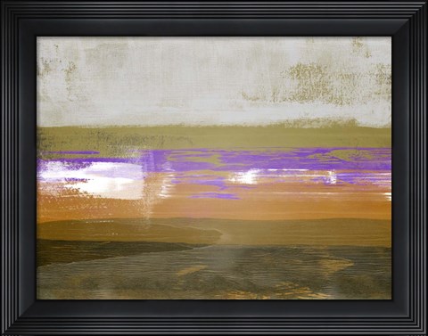 Framed Abstract Ochre and Orange Print