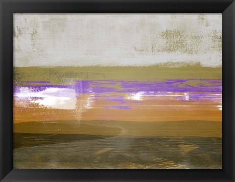 Framed Abstract Ochre and Orange Print