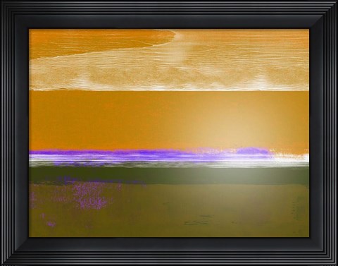 Framed Abstract Ochre and Orange I Print