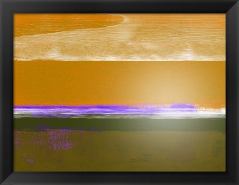 Framed Abstract Ochre and Orange I Print