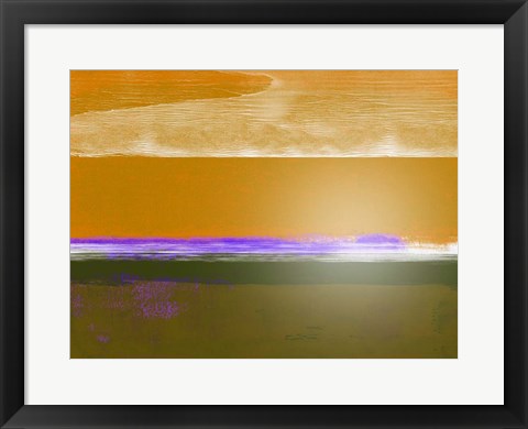 Framed Abstract Ochre and Orange I Print