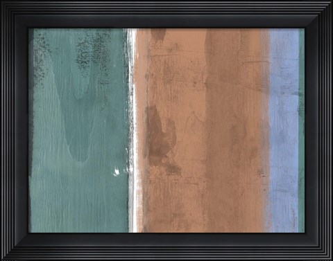 Framed Abstract Green and Brown Print
