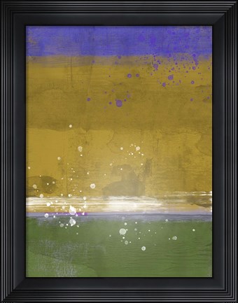 Framed Abstract Brown and Green Print