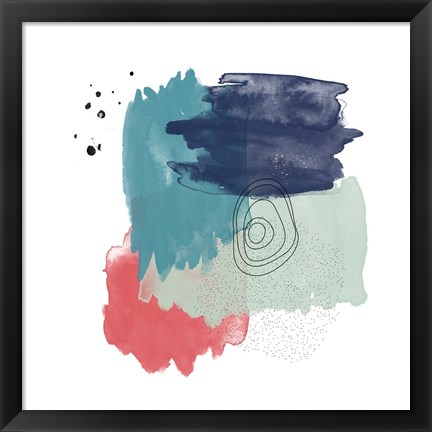 Framed Abstract Watercolor Composition Print