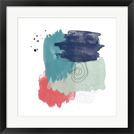 Framed Abstract Watercolor Composition Print