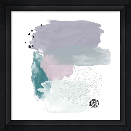 Framed Abstract Watercolor Composition I Print