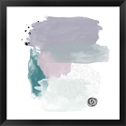 Framed Abstract Watercolor Composition I Print