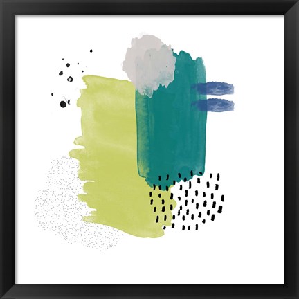 Framed Abstract Watercolor Composition IV Print