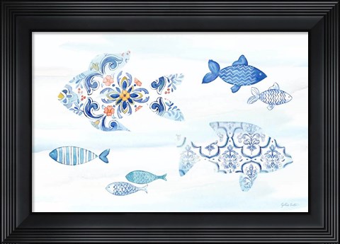 Framed Mediterranean Breezes XII Print