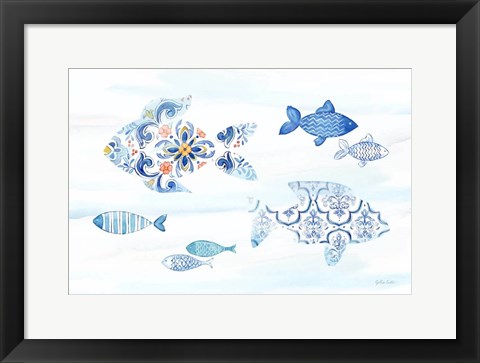 Framed Mediterranean Breezes XII Print
