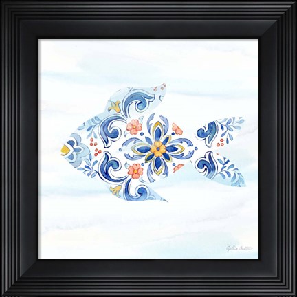 Framed Mediterranean Breezes XIII Print