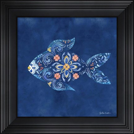 Framed Mediterranean Breezes XV Print