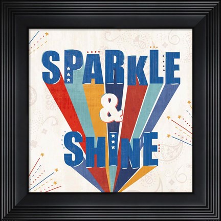 Framed Sparkle and Shine IV Print