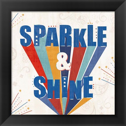 Framed Sparkle and Shine IV Print