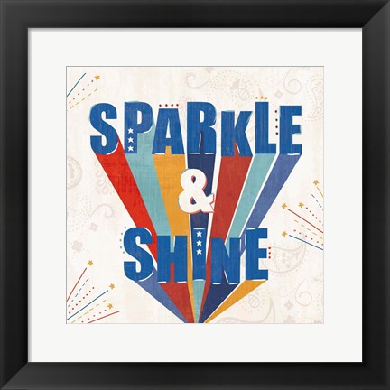 Framed Sparkle and Shine IV Print