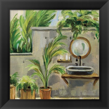 Framed Tropical Bath II Print