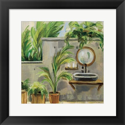 Framed Tropical Bath II Print