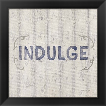 Framed Victorian Bath Words IV Sq Print