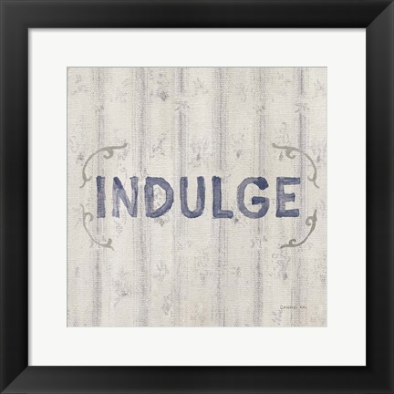 Framed Victorian Bath Words IV Sq Print