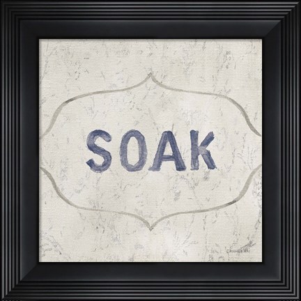 Framed Victorian Bath Words III Sq Print