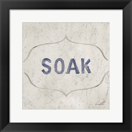 Framed Victorian Bath Words III Sq Print