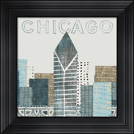 Framed Chicago Landmarks II Print