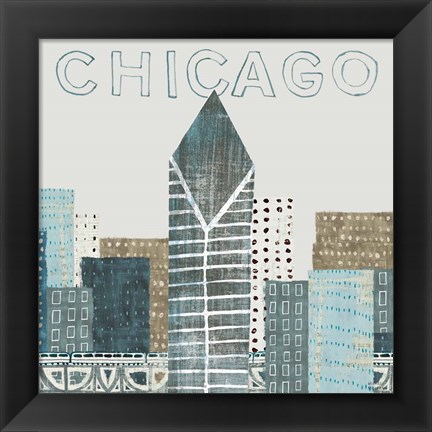 Framed Chicago Landmarks II Print