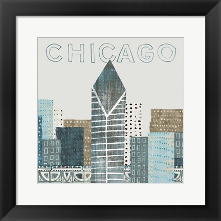 Framed Chicago Landmarks II Print