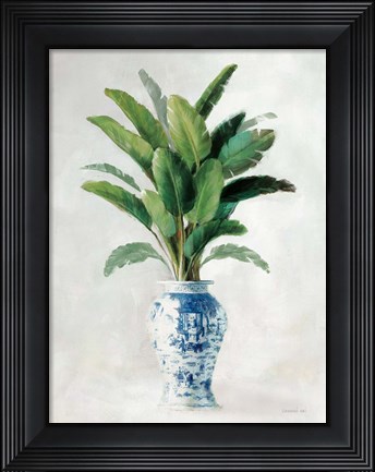 Framed Greenhouse Palm Chinoiserie II Print