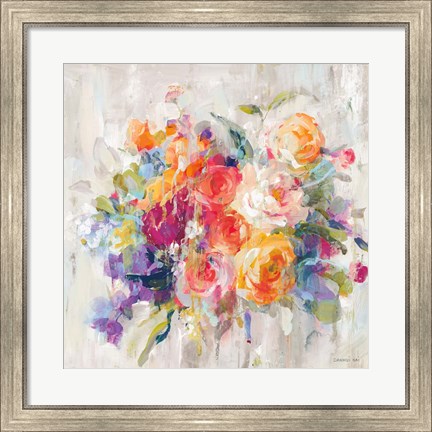 Framed Sun Drenched Bouquet Autumn Print