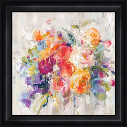 Framed Sun Drenched Bouquet Autumn Print