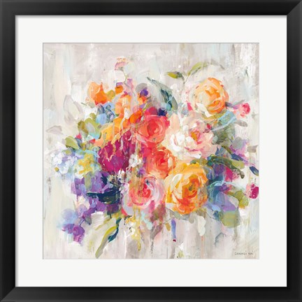 Framed Sun Drenched Bouquet Autumn Print