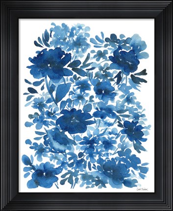 Framed Blue Floral Print