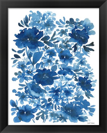 Framed Blue Floral Print