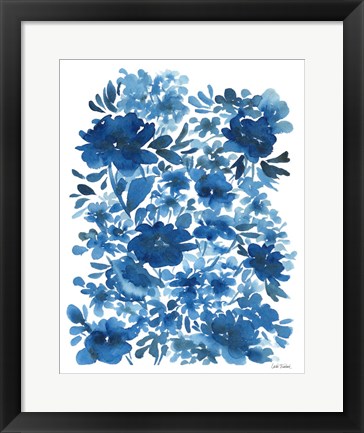 Framed Blue Floral Print