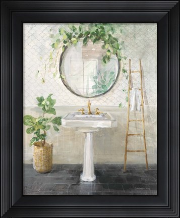 Framed Simple Pleasures Bath II Print