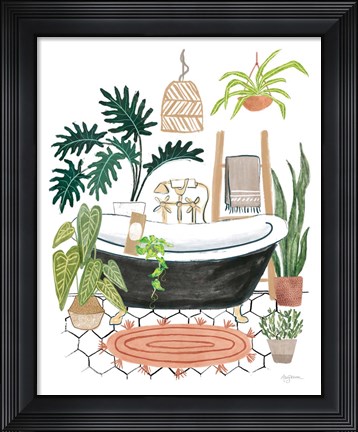 Framed Urban Jungle Bathing II Print