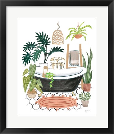 Framed Urban Jungle Bathing II Print