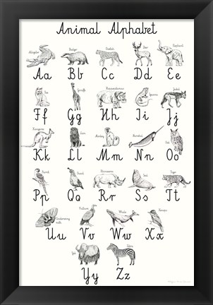 Framed Animal Alphabet Print