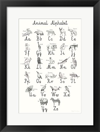 Framed Animal Alphabet Print