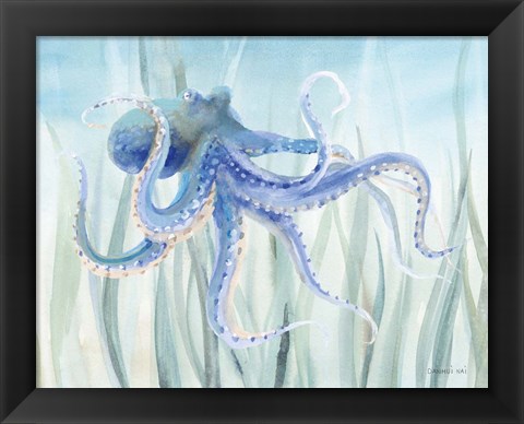 Framed Undersea Octopus Seaweed Print