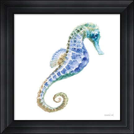 Framed Undersea Seahorse Print