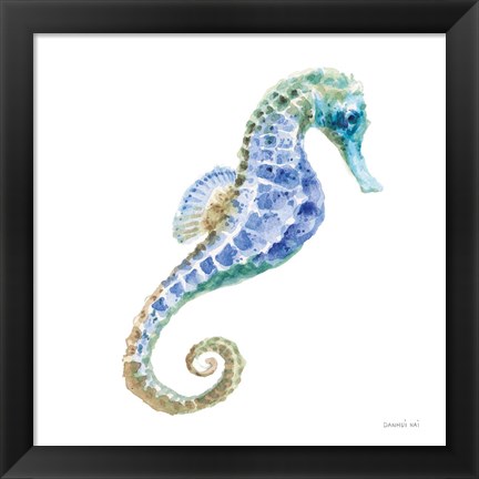 Framed Undersea Seahorse Print