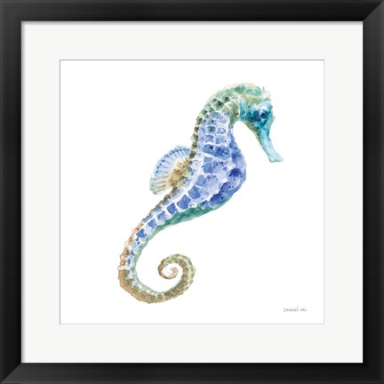 Framed Undersea Seahorse Print